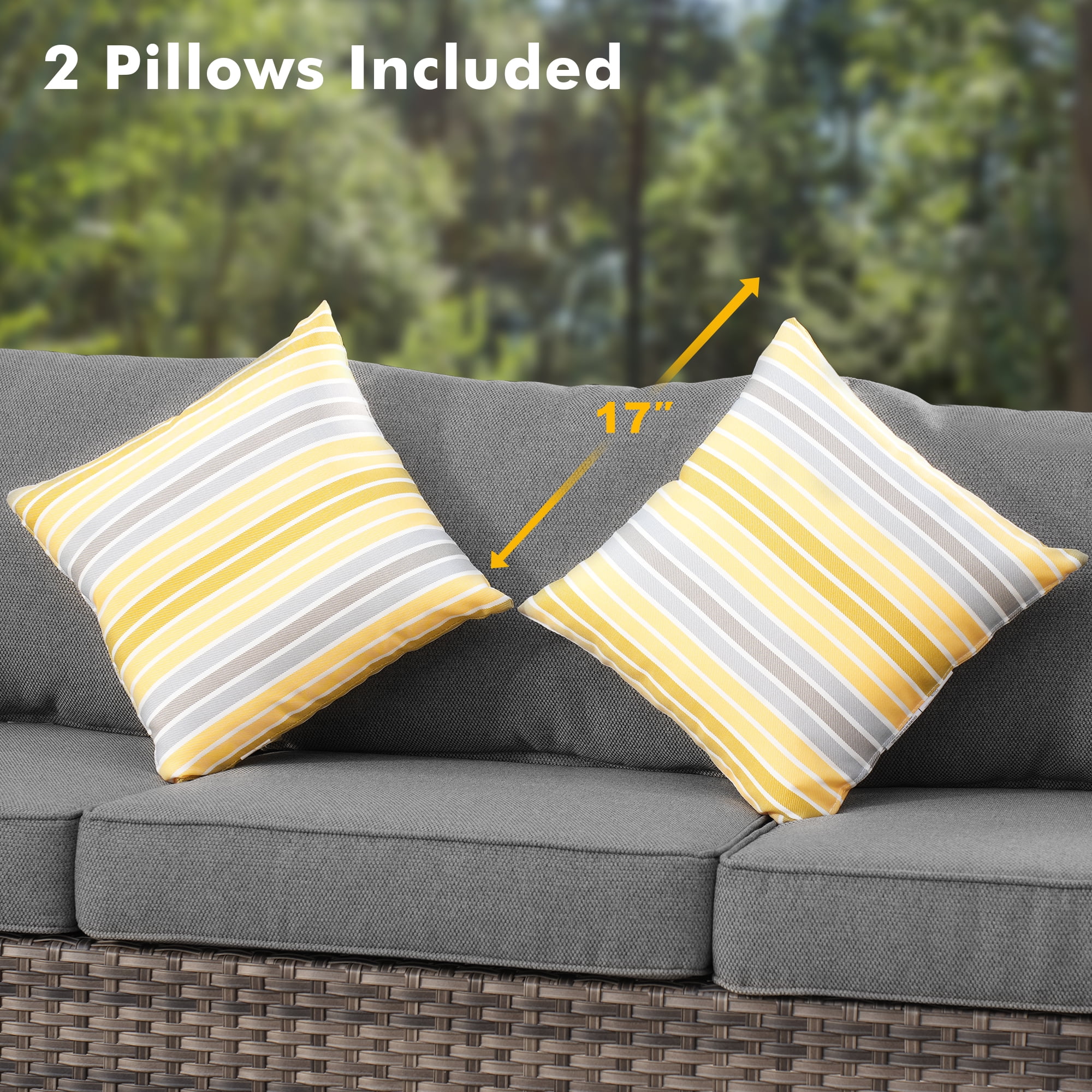 Ovios 6 Pieces Outdoor Patio Furniture Set with Gas Propane Fire Pit Table Wicker Outdoor Conversation Set with Swivel Rocking Chair for Backyard, Cushion Beige