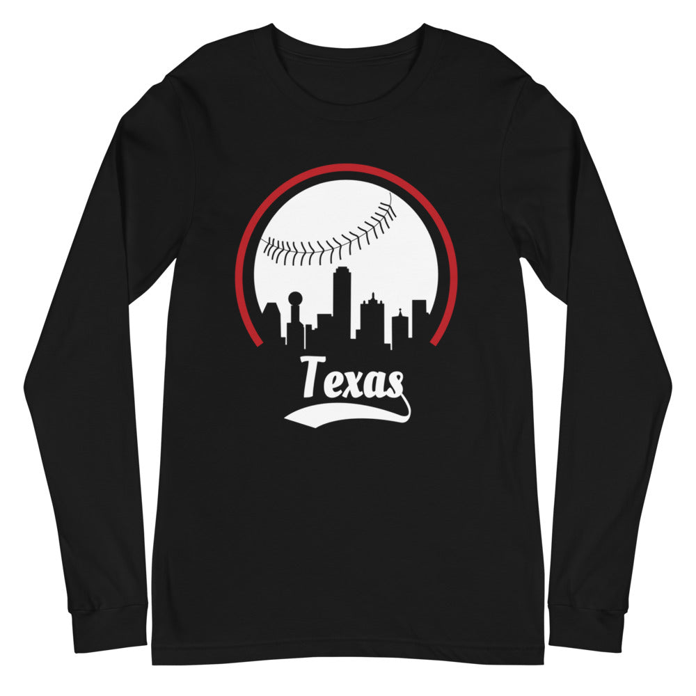 Unisex Texas Rangers Baseball Long Sleeve Tee Shirt