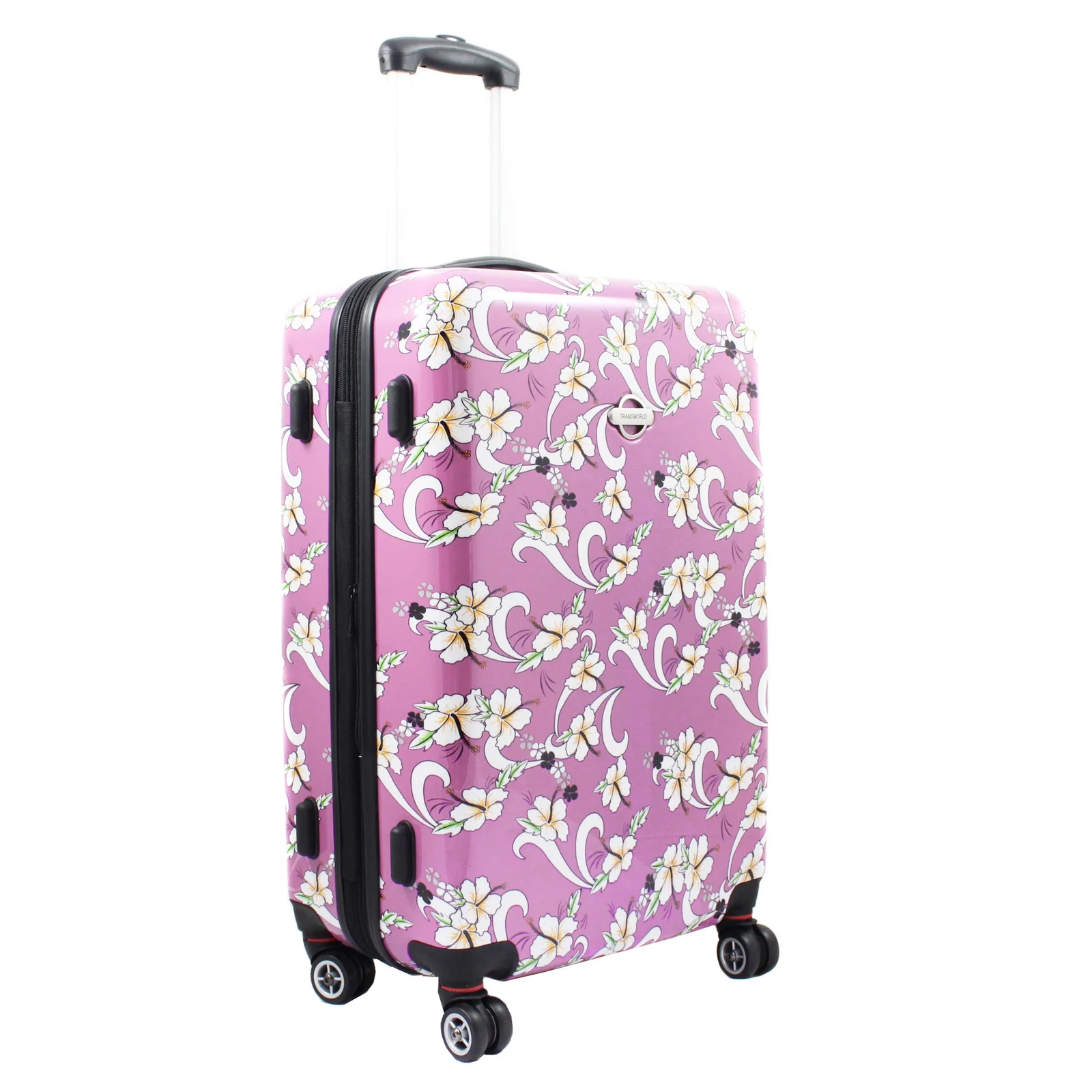 ecWorld Enterprises, Inc. Sky Blue Tropical Flower 3-piece Lightweight Expandable Hardside Spinner Luggage Set