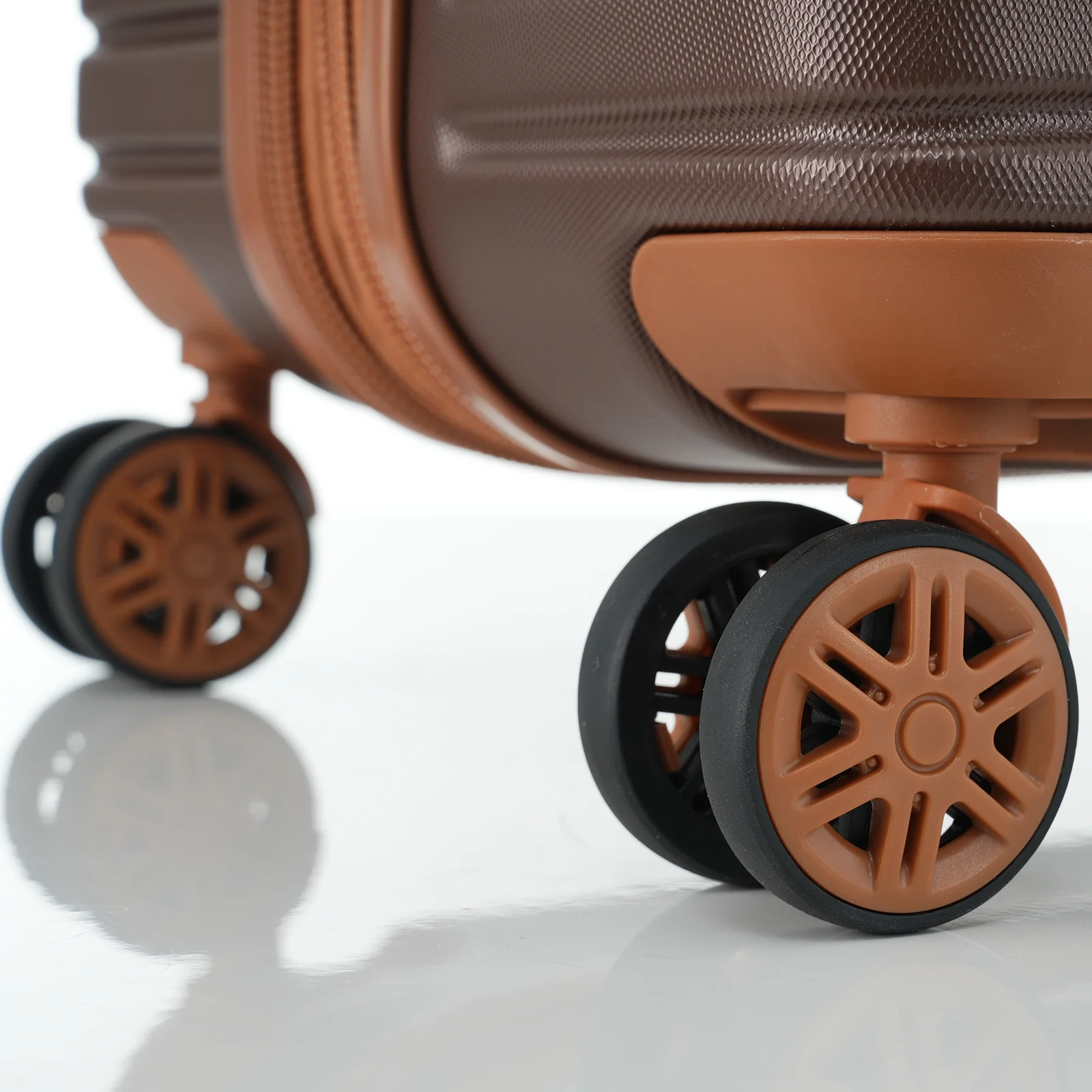 Kojooin 4 Piece Hardshell Expandable Suitcase Set with TSA Lock and Spinner Wheels, Chocolate