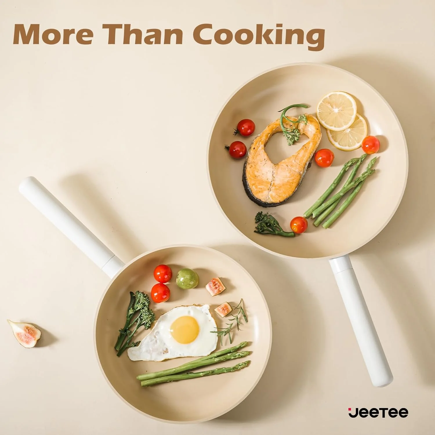 Ceramic Cookware Set, 13 Pcs Nonstick Pots Pans with Removable Handles, Healthy Oven Safe Cooking Set for Family