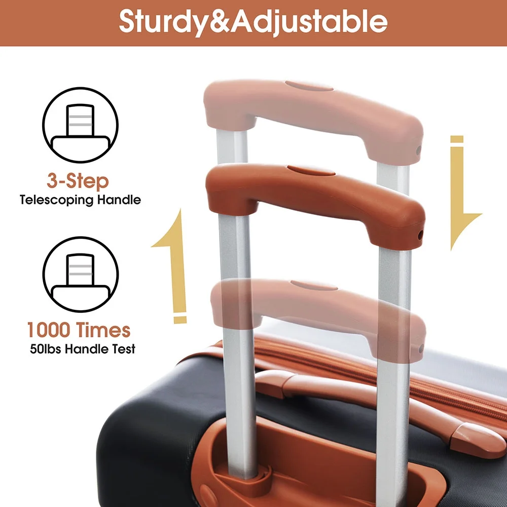 Resenkos Luggage Expandable Suitcase,Hardshell Luggage Sets 2Pcs + Bag Spinner Suitcase with TSA Lock Lightweight 20