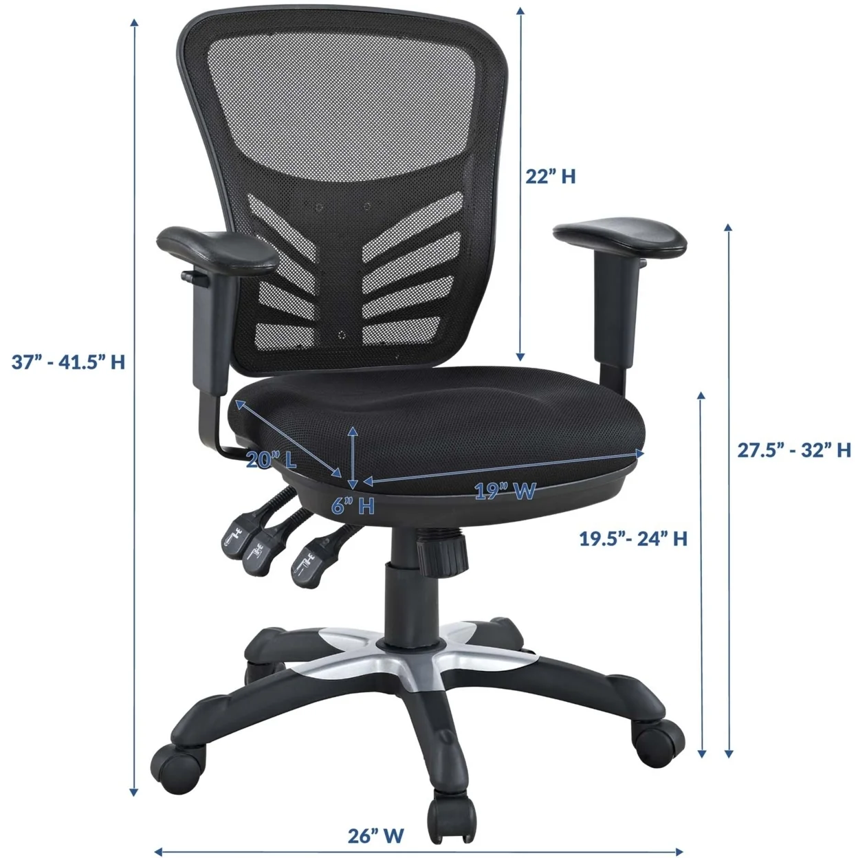 Modway Articulate Mesh Back and Seat Office Chair, Multiple Colors