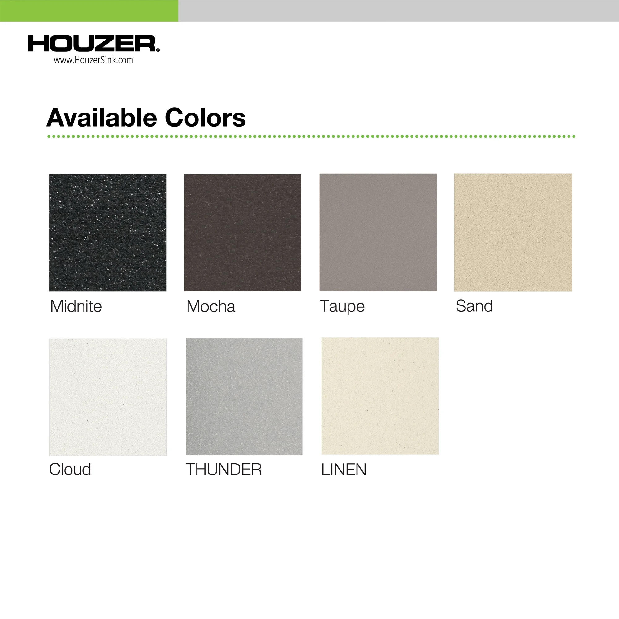 Houzer M-200 CLOUD Quartztone Series Granite Topmount 50/50 Double Bowl Kitchen Sink, White
