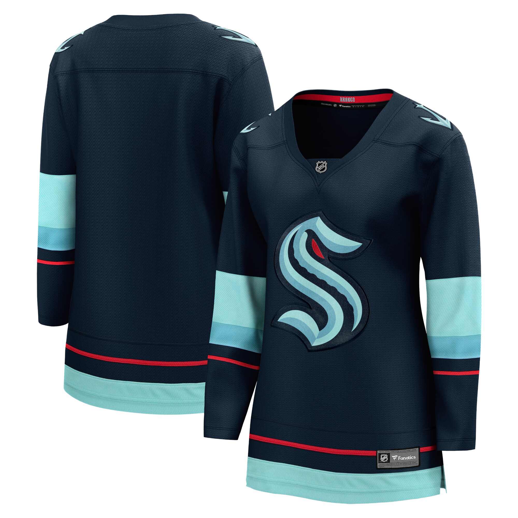 Seattle Kraken Fanatics Women’s Home Breakaway Jersey – Navy