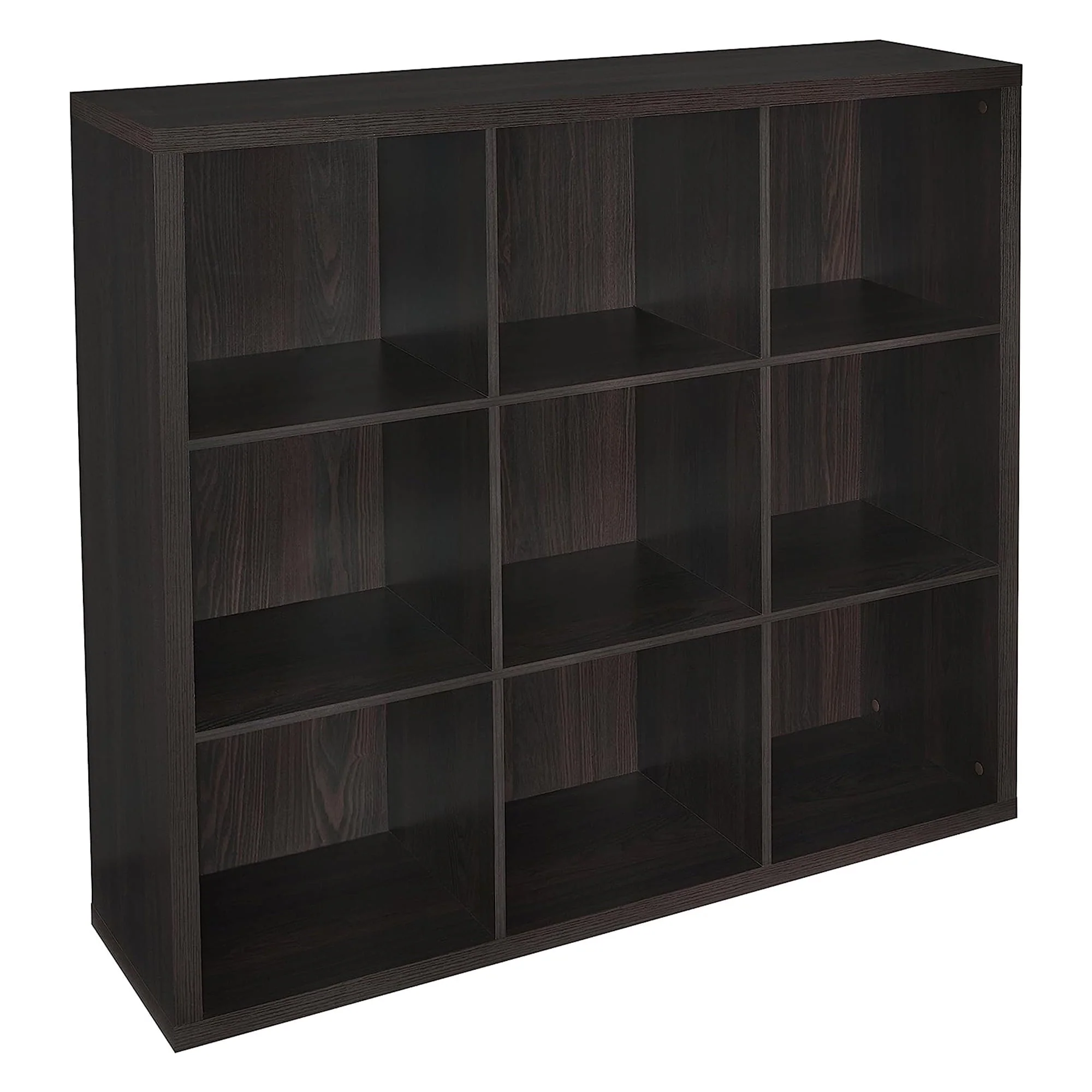 ClosetMaid 9 Cube Storage Shelf Bookshelf Organizer with Back Panel, Gray