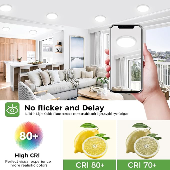 LED Ceiling Light Fixture 6.5 Inch