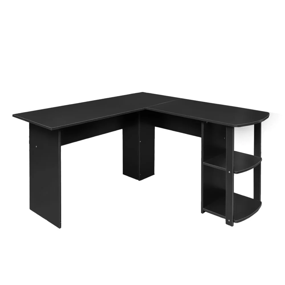 Zimtown L-Shaped Corner Computer Office Desk Furniture,Black