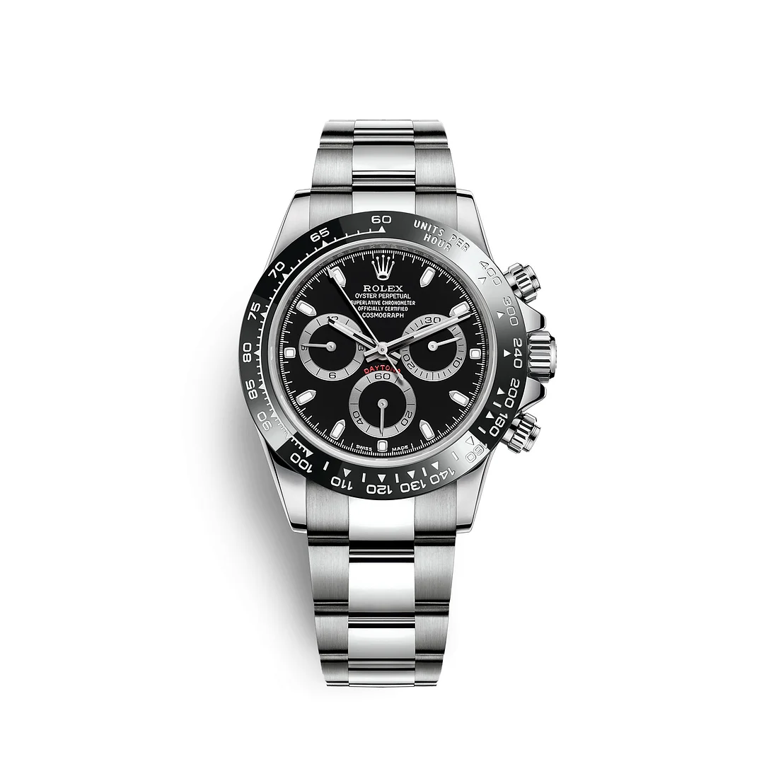 【Super Clone】Rolex Daytona 40mm Stainless Steel Black Dial  m126500ln-0002