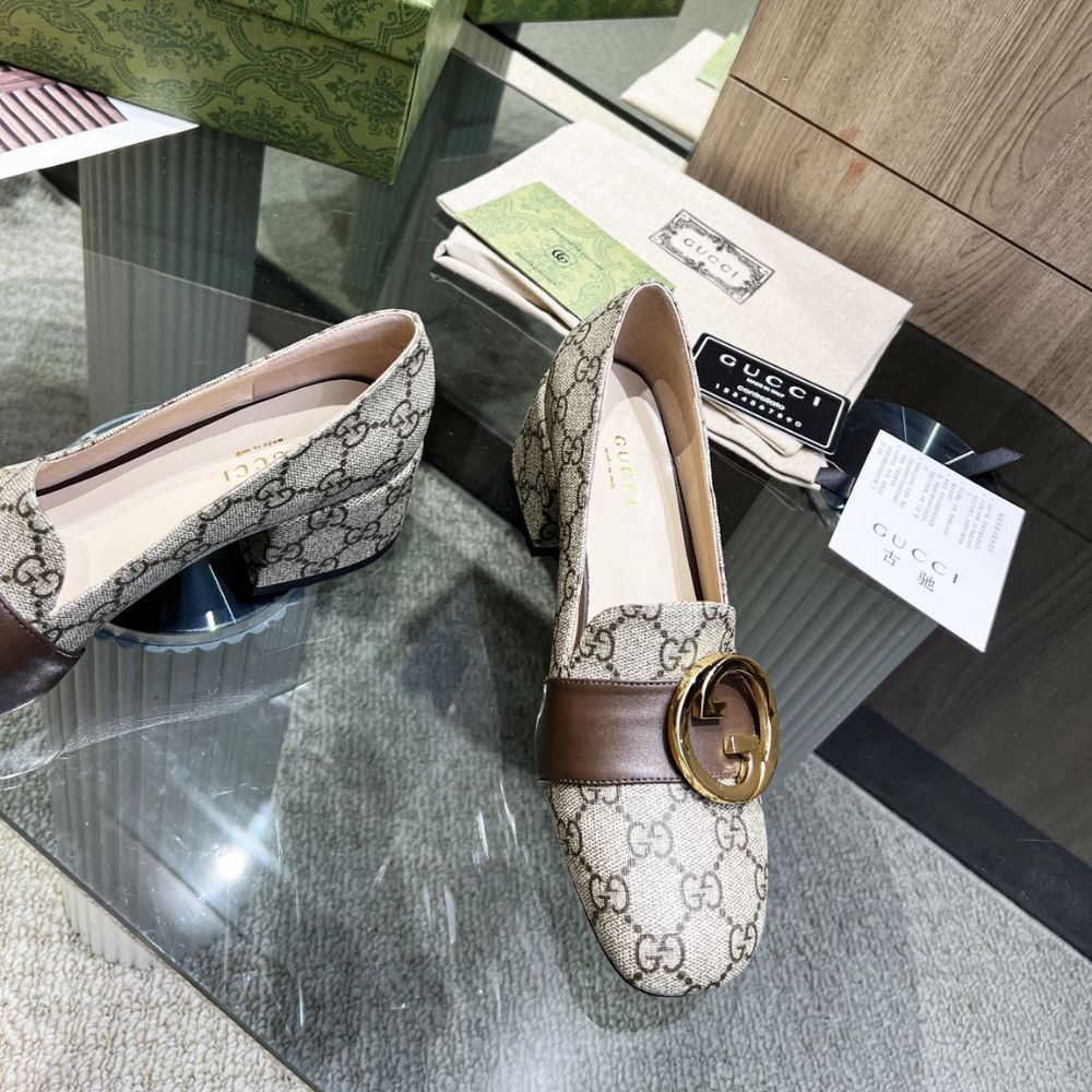 Gucci Women’S Blondie Pump Beige ‎701711 9I650 9769