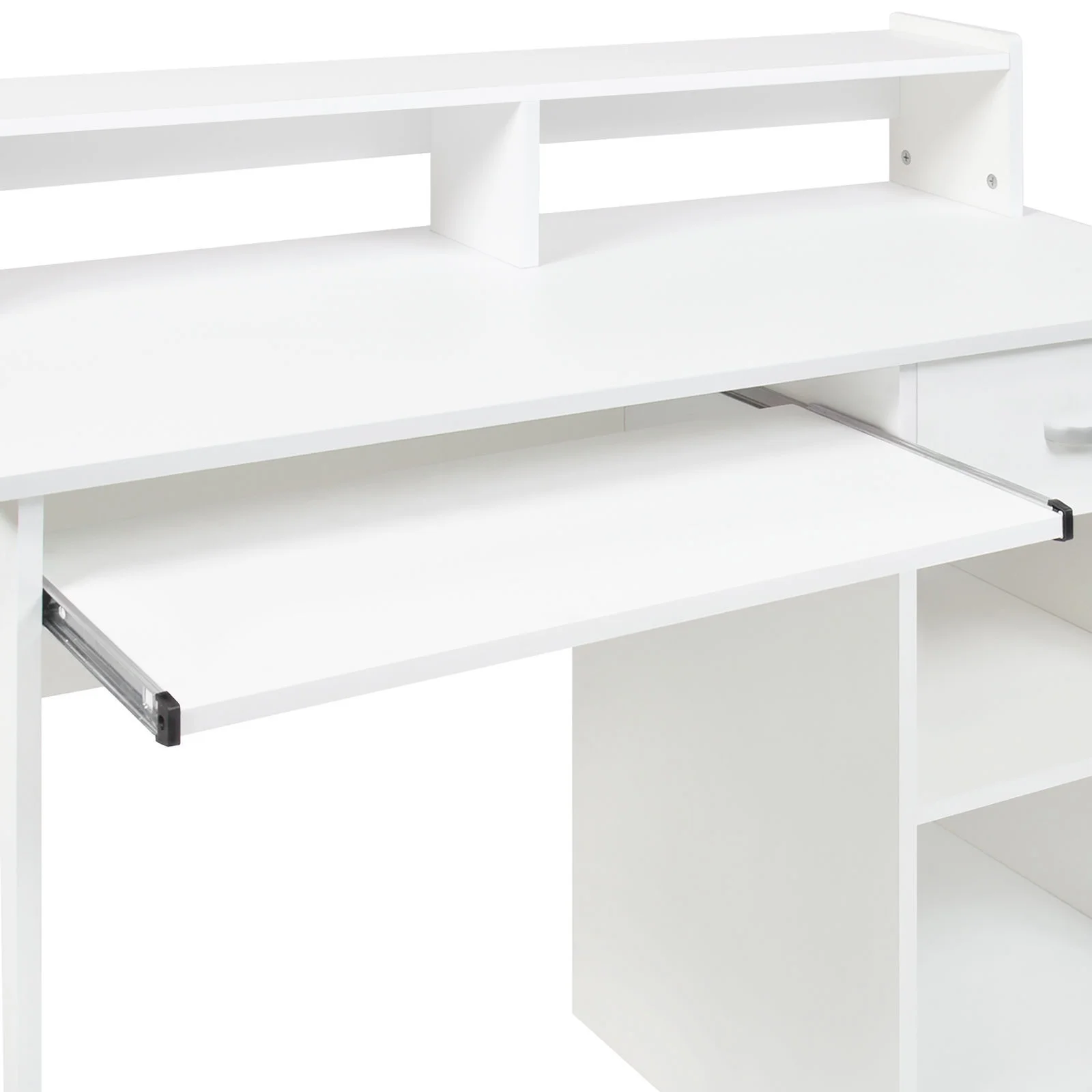 Ktaxon Computer Desk Home Office Workstation Laptop Table Drawer Shelf Furniture White