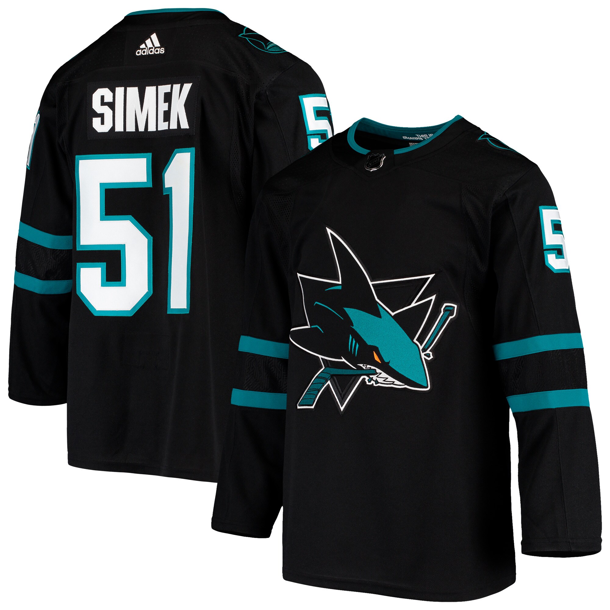 Radim Simek San Jose Sharks  Alternate  Jersey – Black