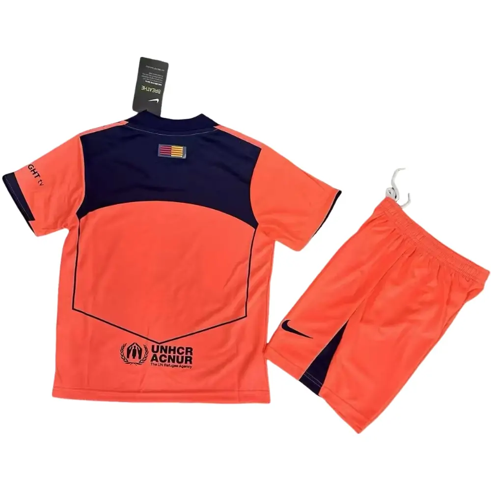 2025-26 Barcelona Second Away Jersey Children's Set - Fans Edition