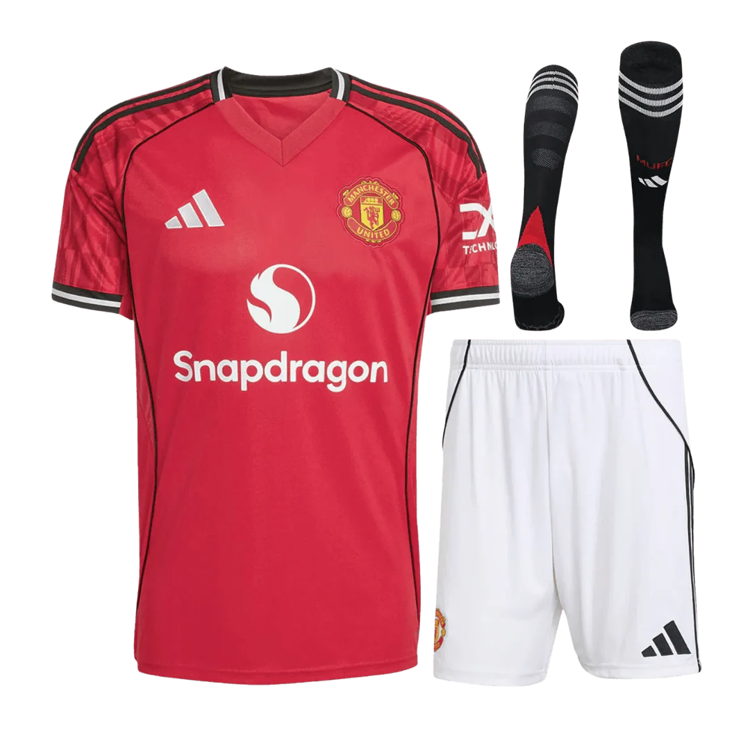 Manchester United Home Full Kit - Jersey+Shorts+Socks 2025/26