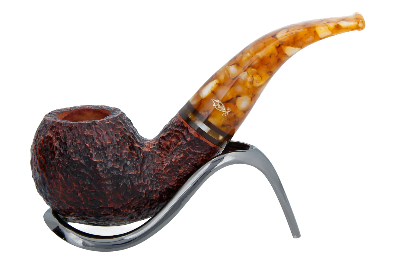 Savinelli Miele Rusticata Brownblast 642 - 6mm Briar Pipe