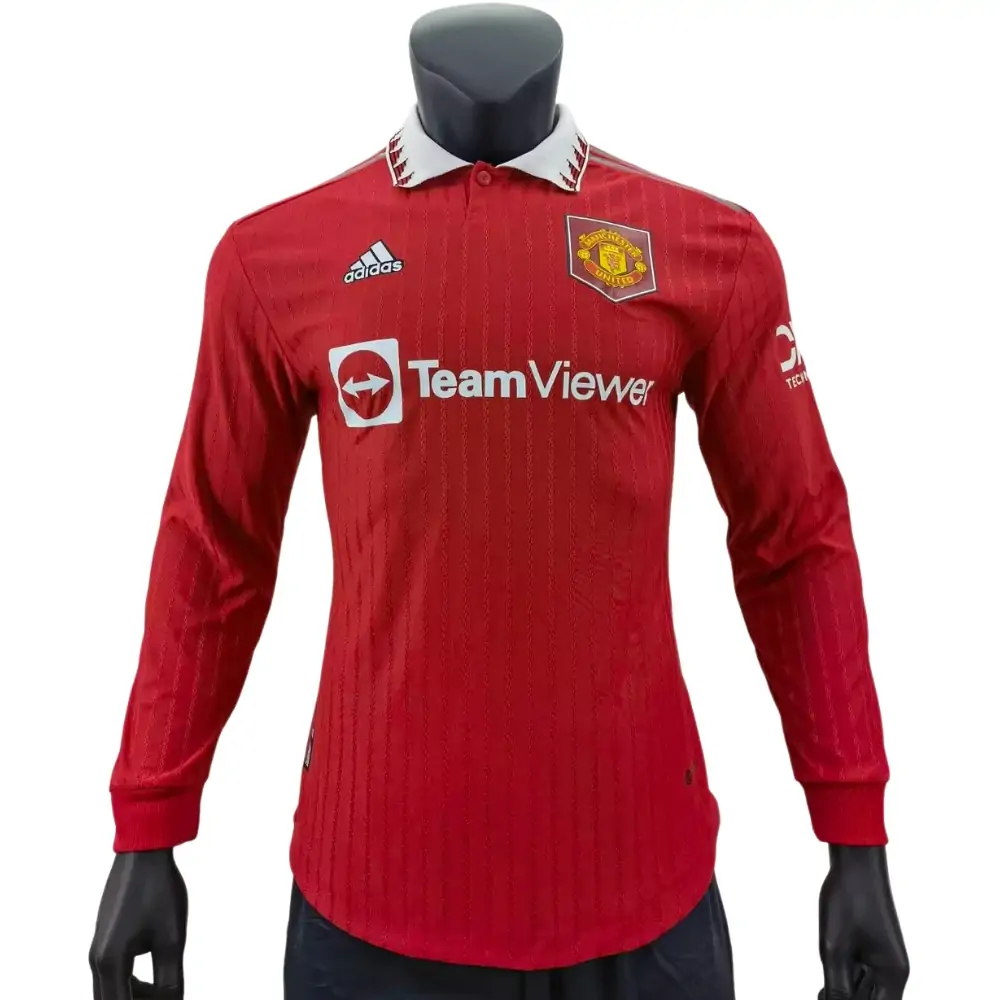 2022/2023 Long Sleeve Players Version Manchester United Home Football Jersey 1:1 Thai Quality