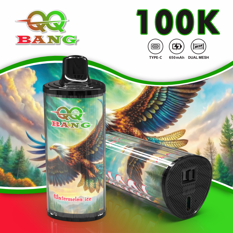 QQ BANG 100 000 potahů | Dobíjecí e-cigareta (Shisha styl) s RGB a Dual Mesh