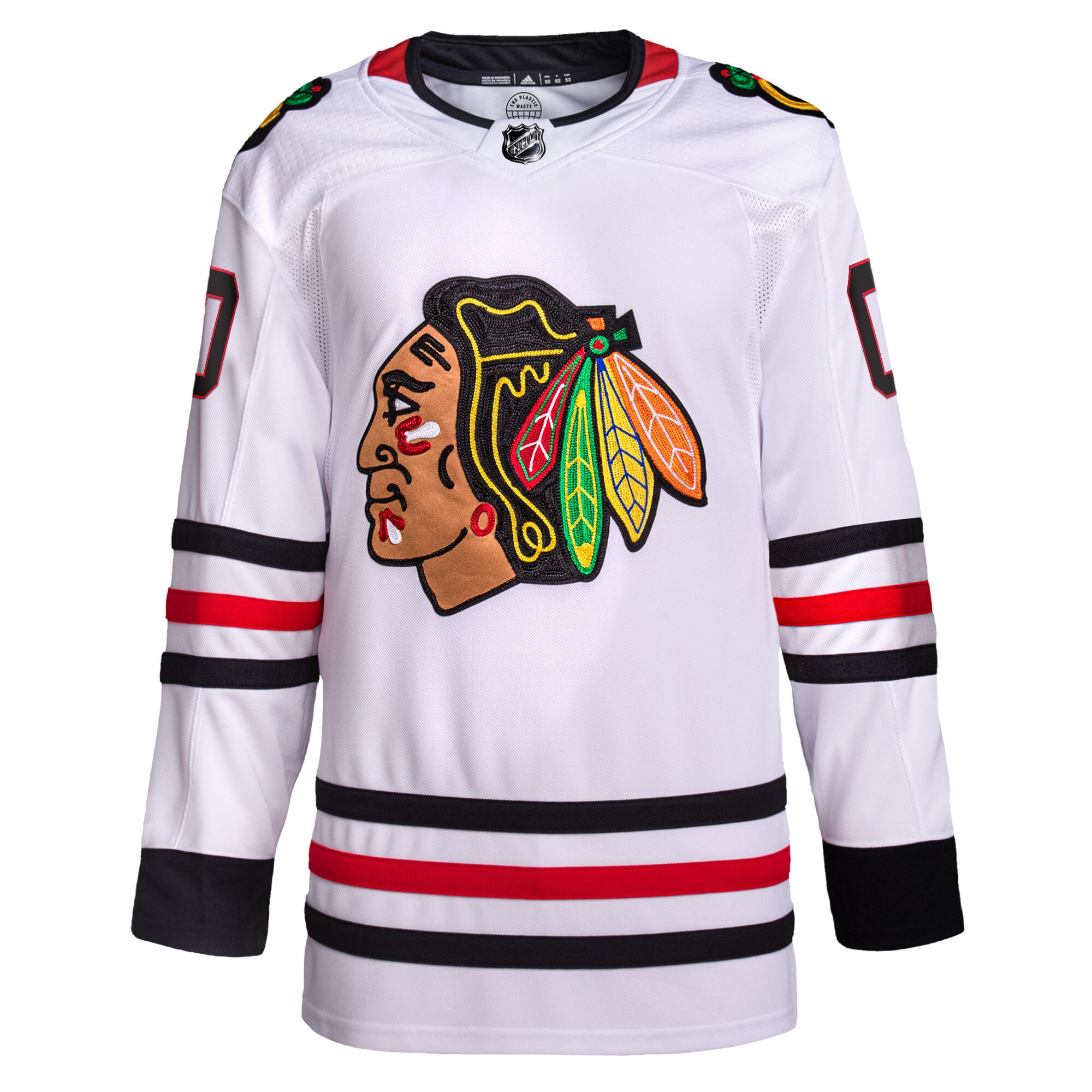 Chicago Blackhawks   Away  Primegreen  Custom Jersey – White