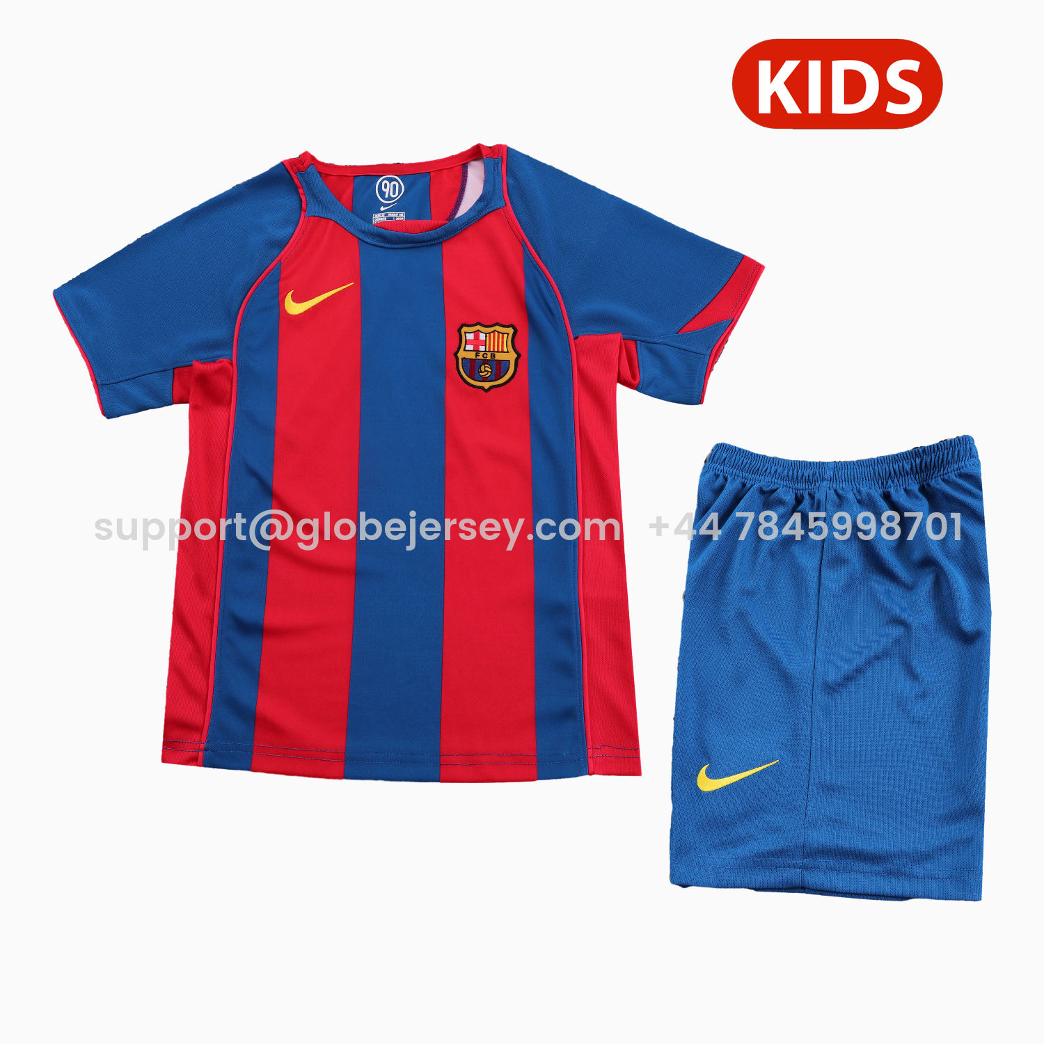 Retro Barcelona 2004-05 Home Kids Kit