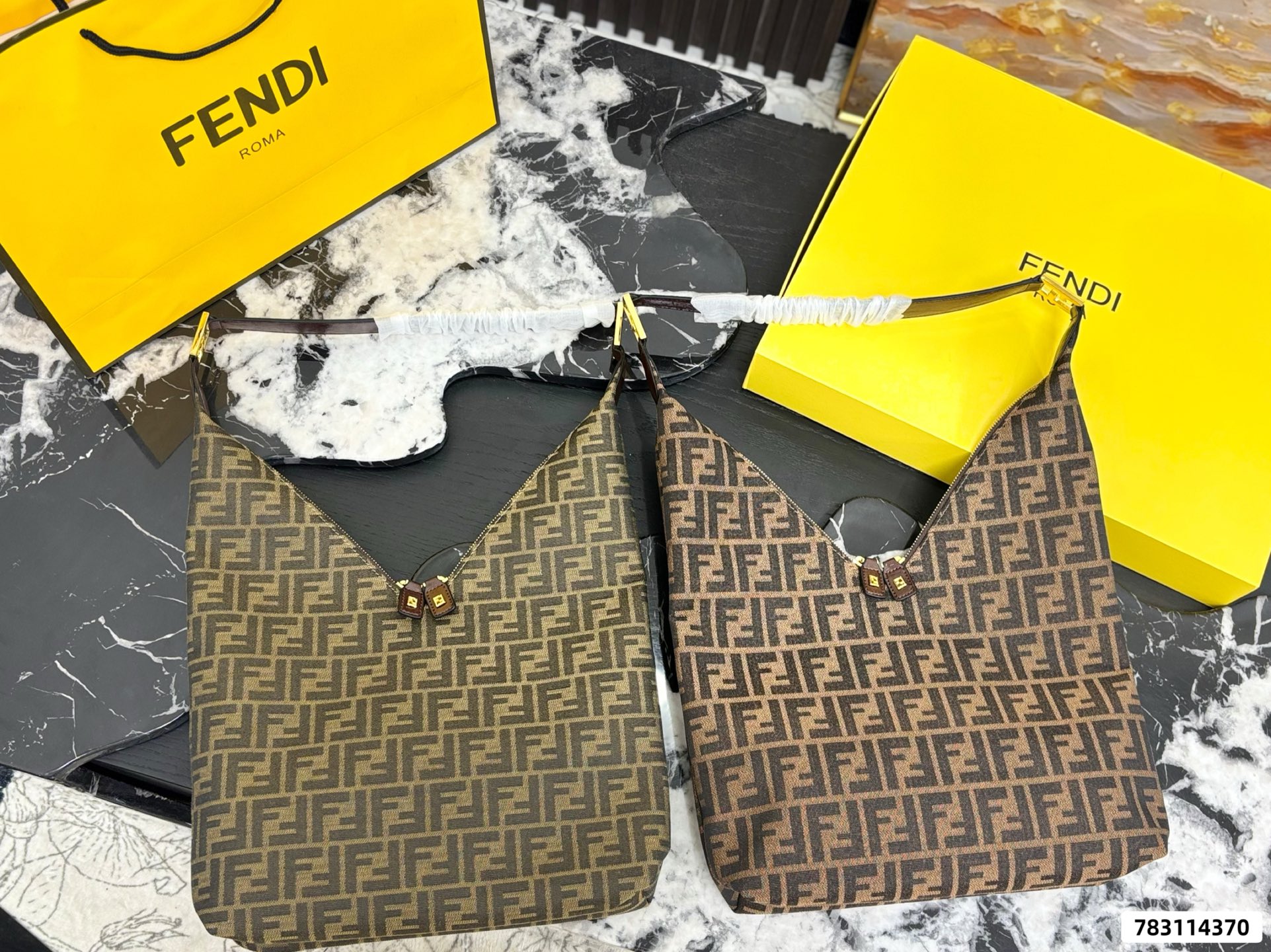 Fendi V-shaped Tote Bag