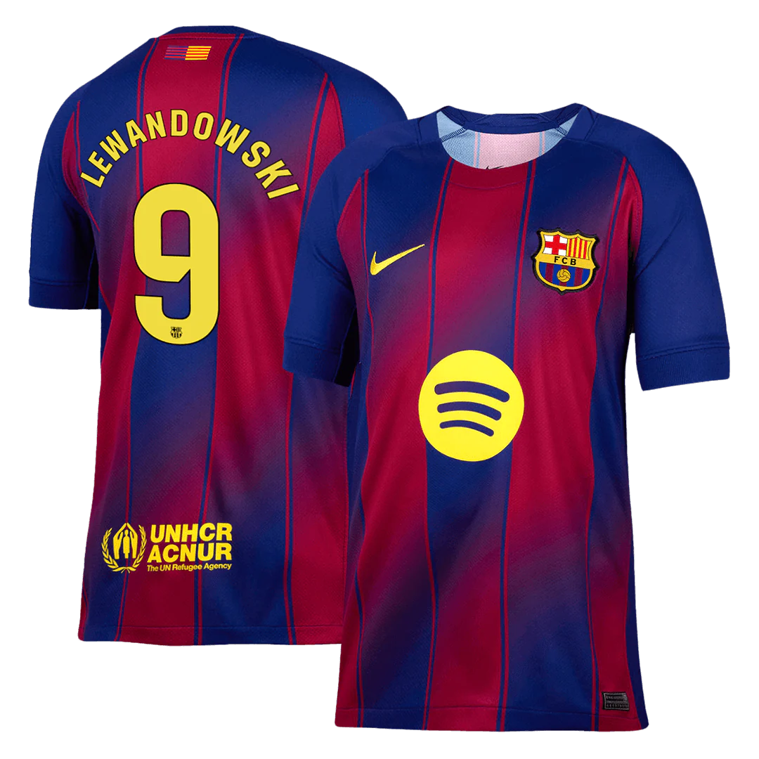 LEWANDOWSKI #9 Barcelona Home Soccer Jersey 2025/26