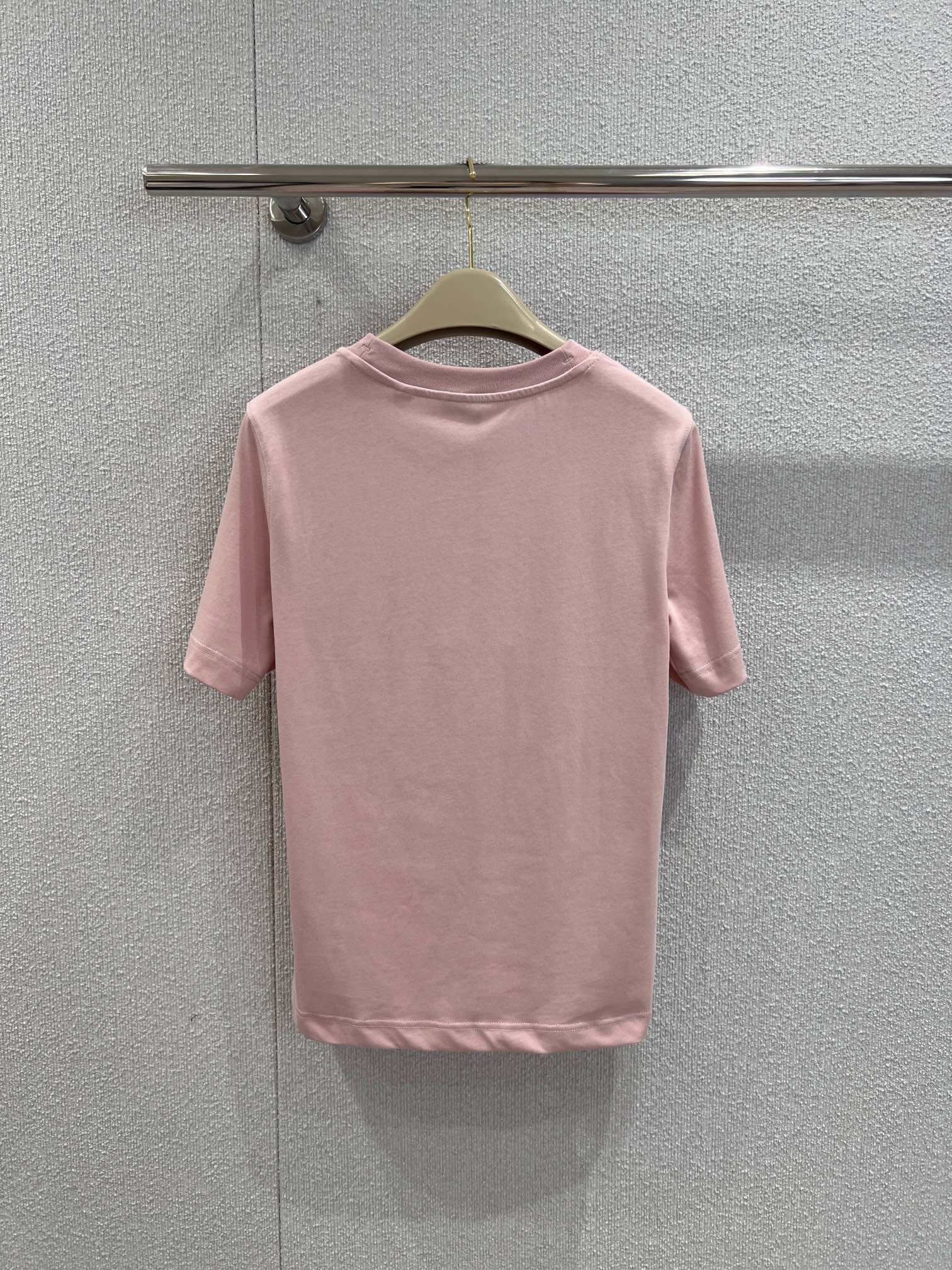 Warhorse embroidered round neck short-sleeved T-shirt