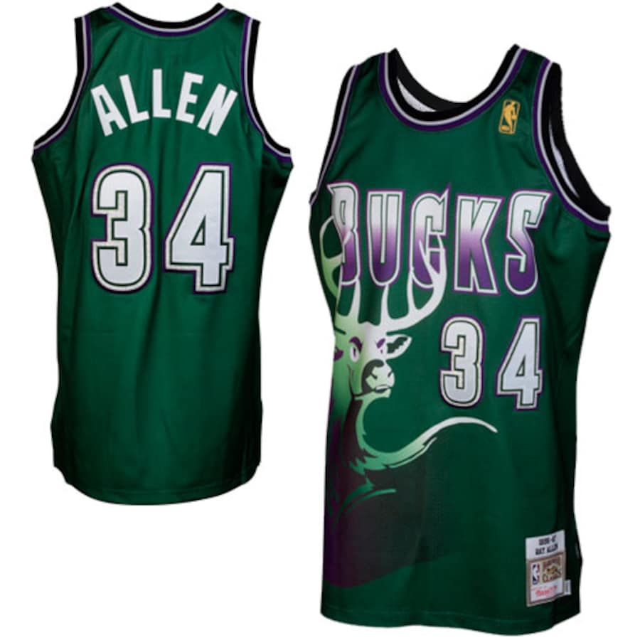 Ray Allen	 Milwaukee Bucks Green 34 MN