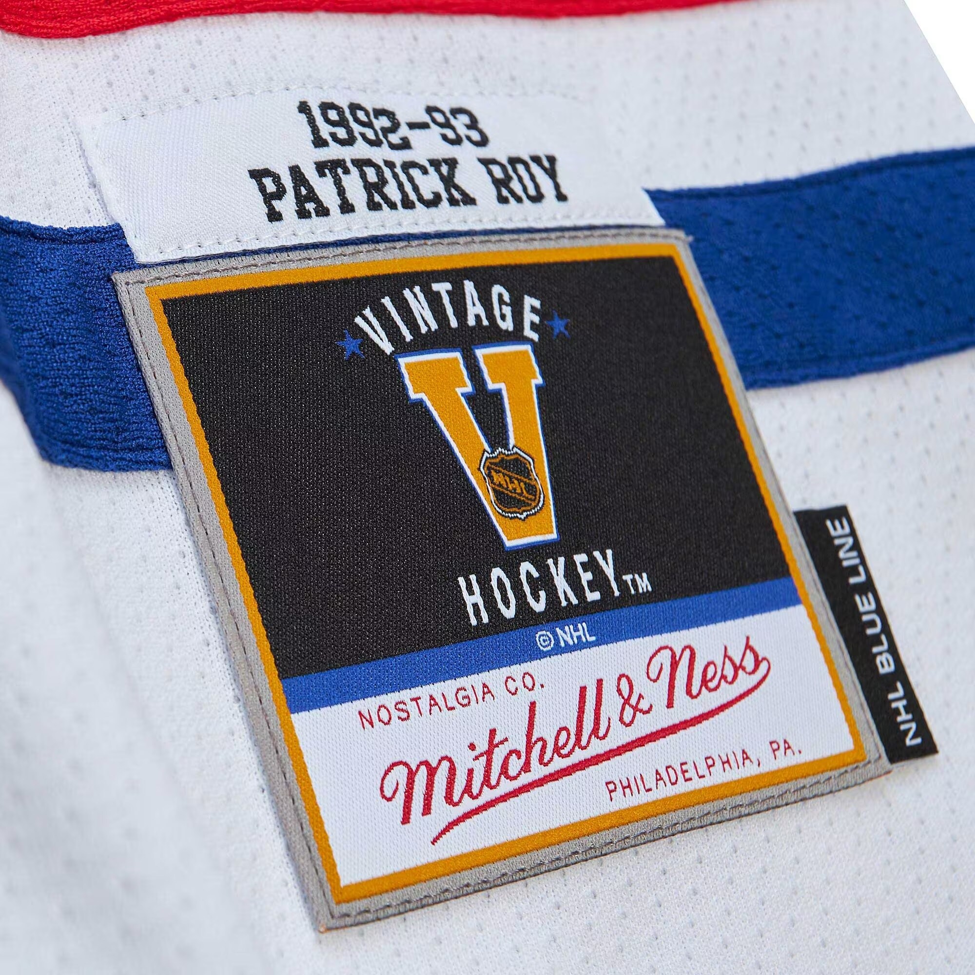Patrick Roy Montreal Canadiens Mitchell & Ness  1992/93 Blue Line   Jersey – White