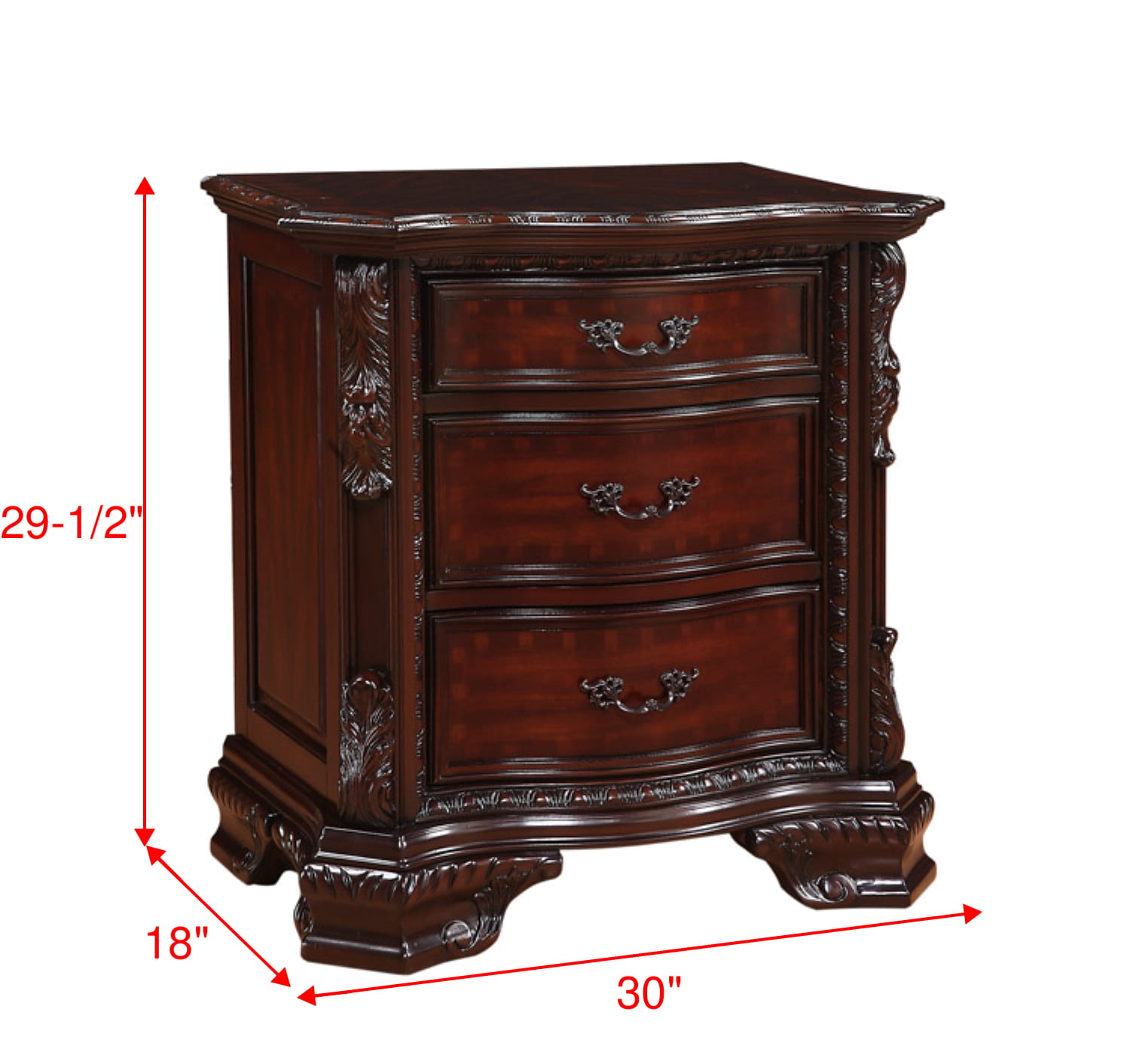 Jerrylee Rich Brown Upholstered Panel Bedroom Set Special King 3 Piece: Bed, Dresser, Mirror