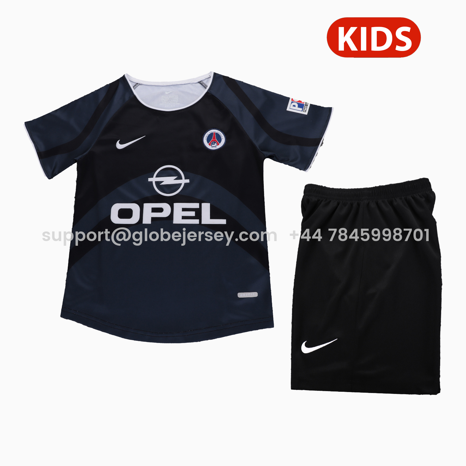 Retro Paris Saint-Germain PSG 2001-02 Third Kids Kit
