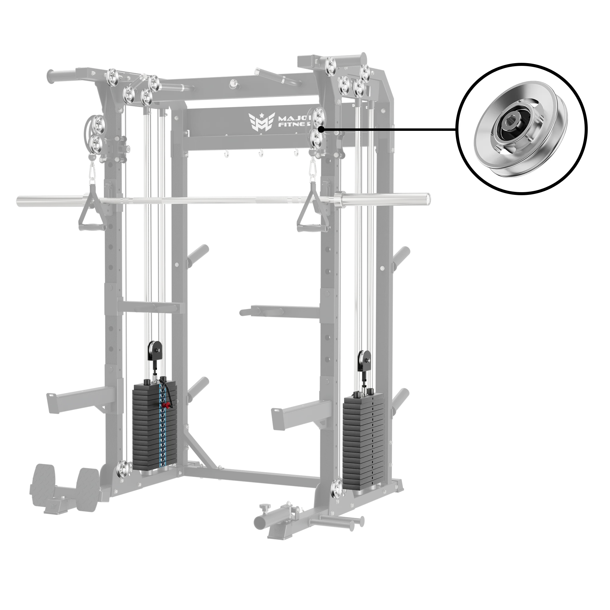 Major Fitness Aluminum Pulley & Weight Stack Bundle