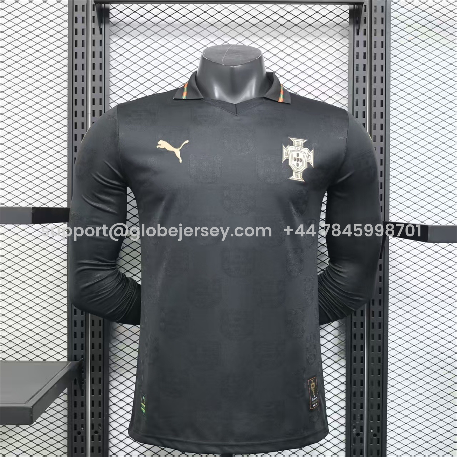 Portugal 2026 Away Black Long Sleeves Jersey - Player Version