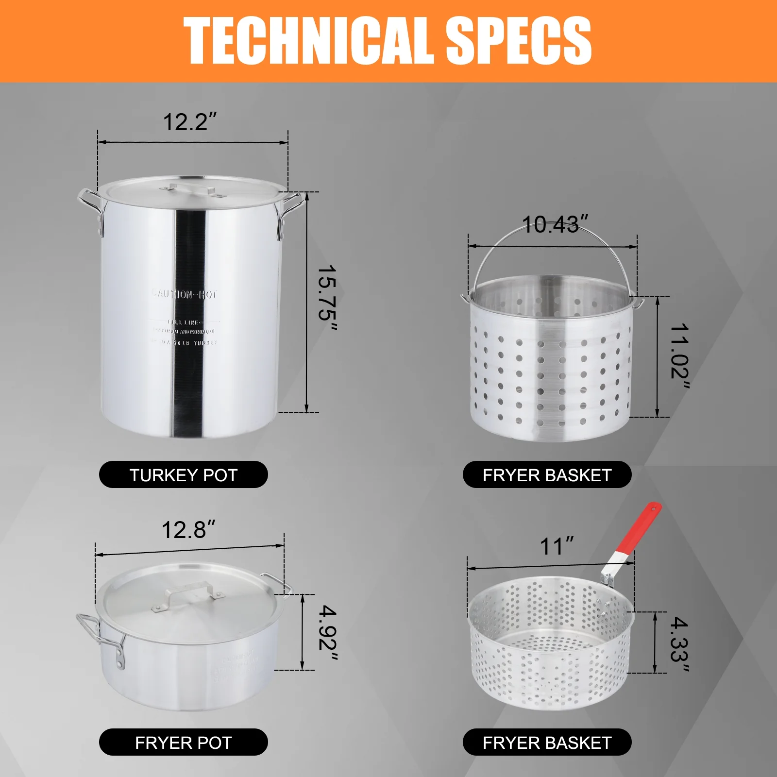 Ktaxon Propane Outdoor Fryer Kit Aluminum Frying/Boiling Turkey Fryer Pot 30QT 4 Piece Set with Side Table