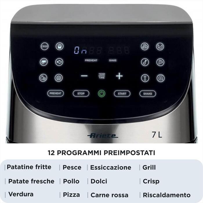 ARIETE - Friggitrice ad aria 4628-acciaio inossidabile
