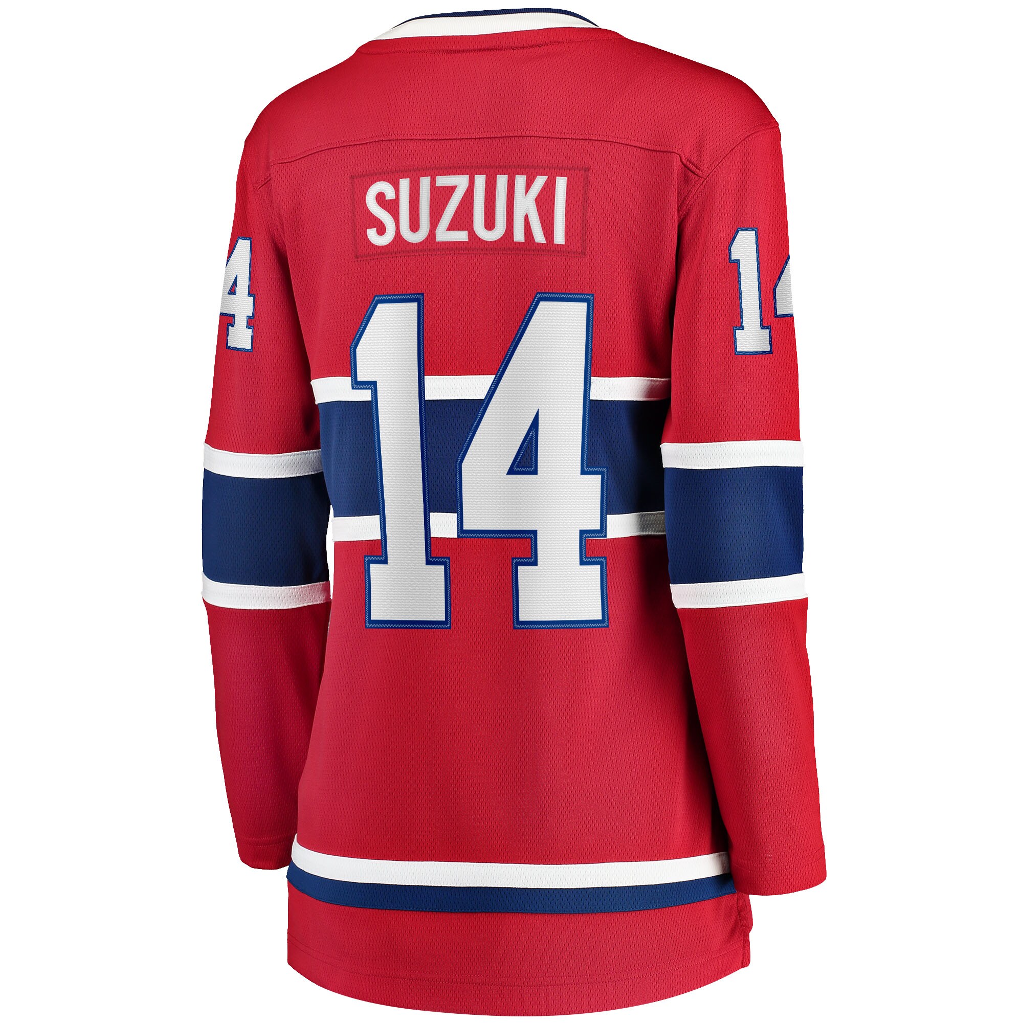 Nick Suzuki Montreal Canadiens Fanatics Women’s Home Captain Patch Breakaway   Jersey – Red