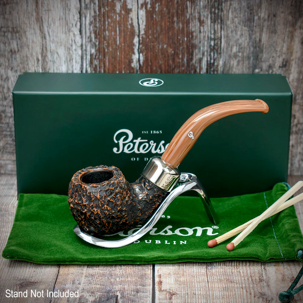 Peterson of Dublin Derry Rusticated Briar Smoking Pipe - Shape 03 - 9mm