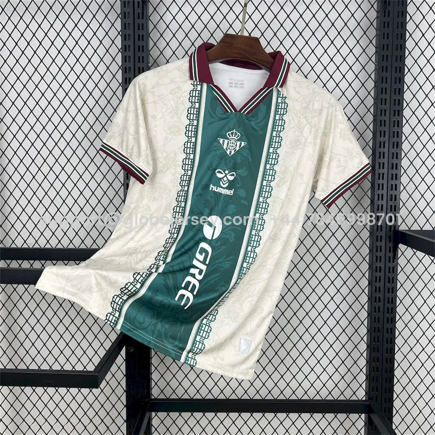Real Betis 25-26 Green Vertical Stripes with White Flower Pattern Special Jersey - Fans Version