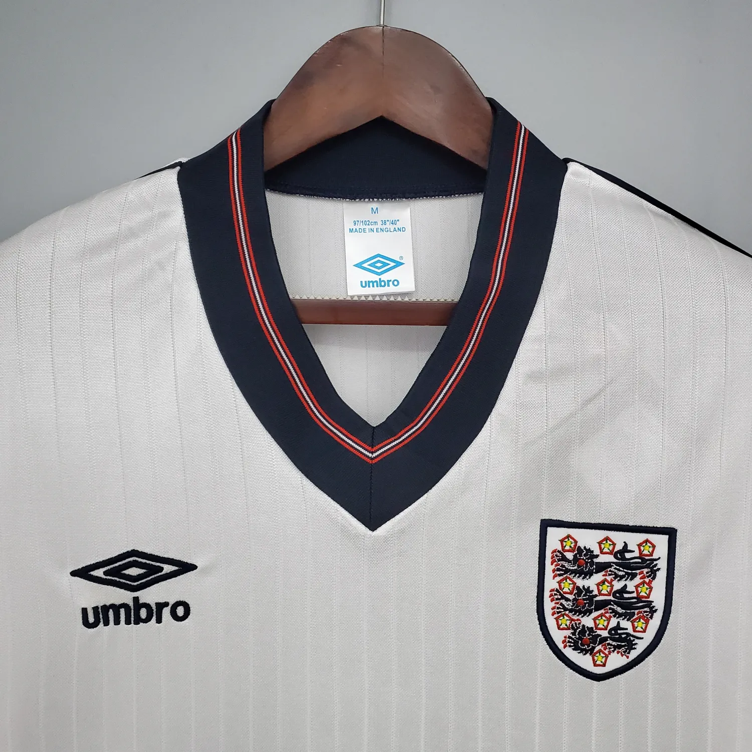 1984/1987 England home white retro jersey