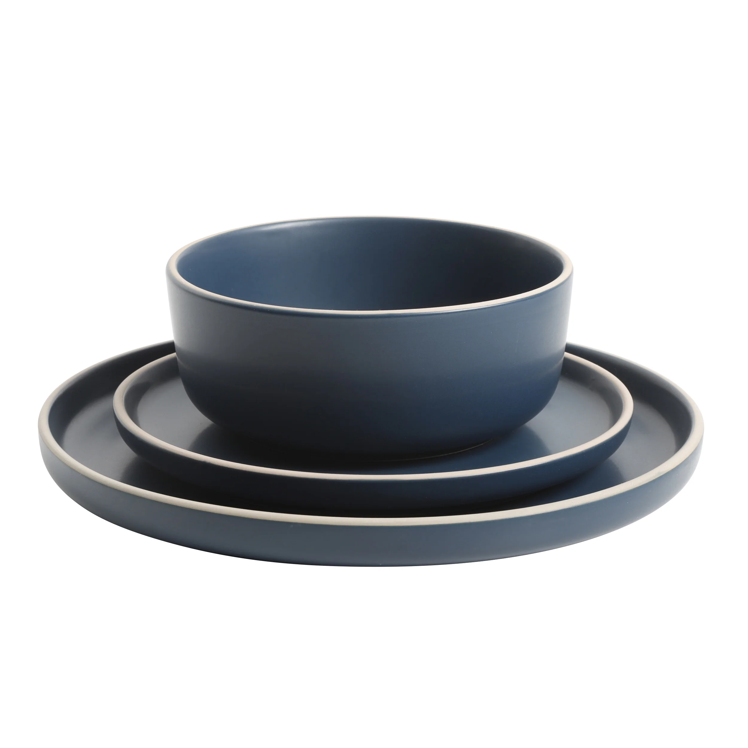 Gibson Home Zuma 18 Piece Dinnerware Set - Black