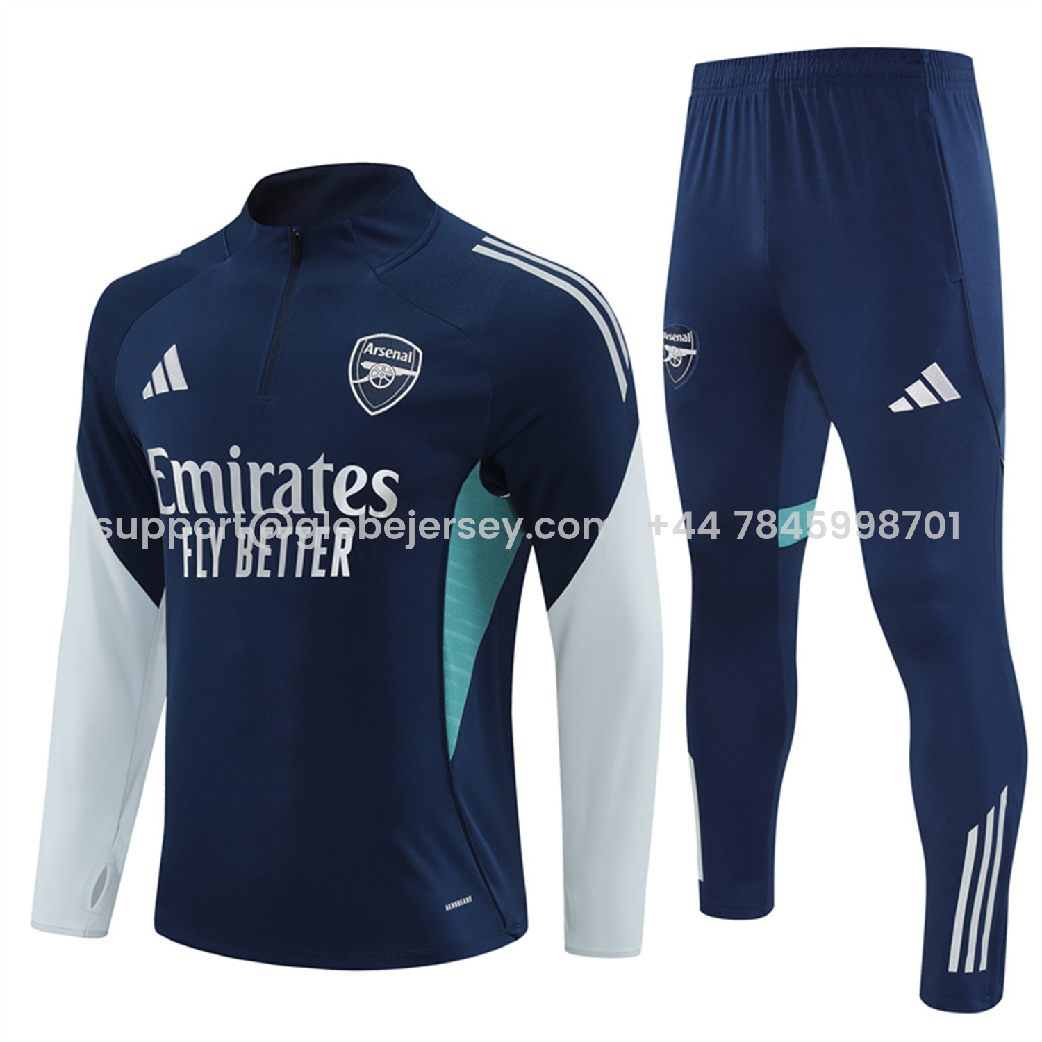 Arsenal 25-26 Long Sleeve Training Set - Royal Blue Top & Royal Blue Pants