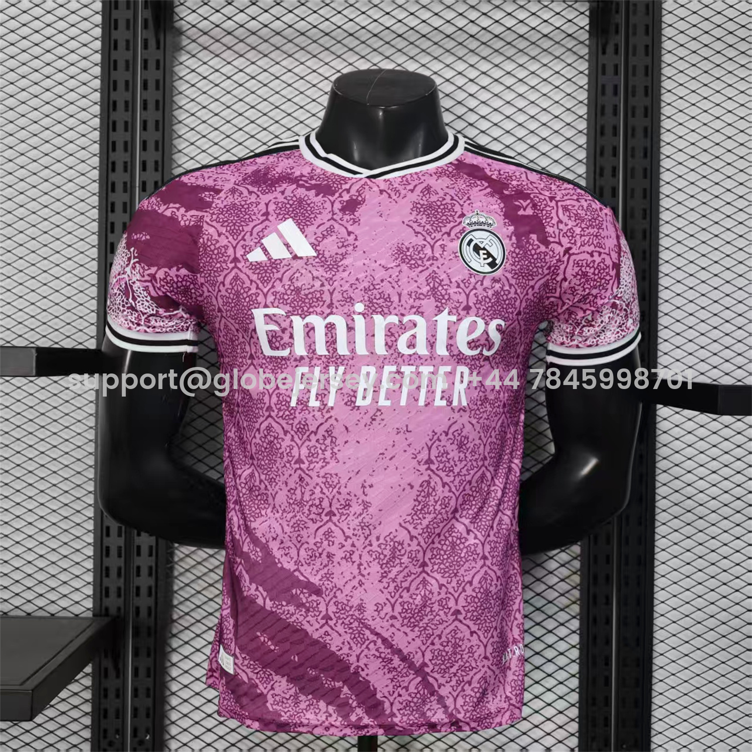 Real Madrid 25-26 Pink With Purple Texture Special Jersey - Player Version