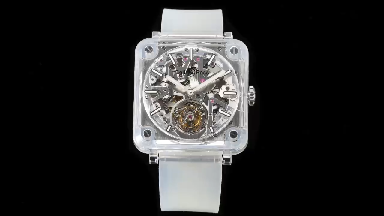 【Super Clone】Bell & Ross BR fully transparent tourbillon watch