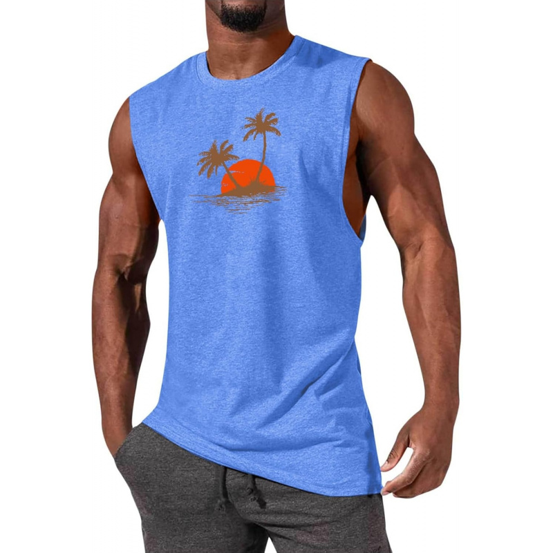 Men's Tank Tops Sleeveless Tee Shirts Casual Summer