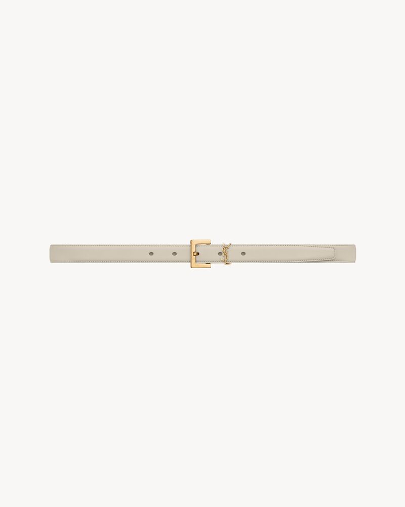 cassandre thin belt with square buckle in box leather