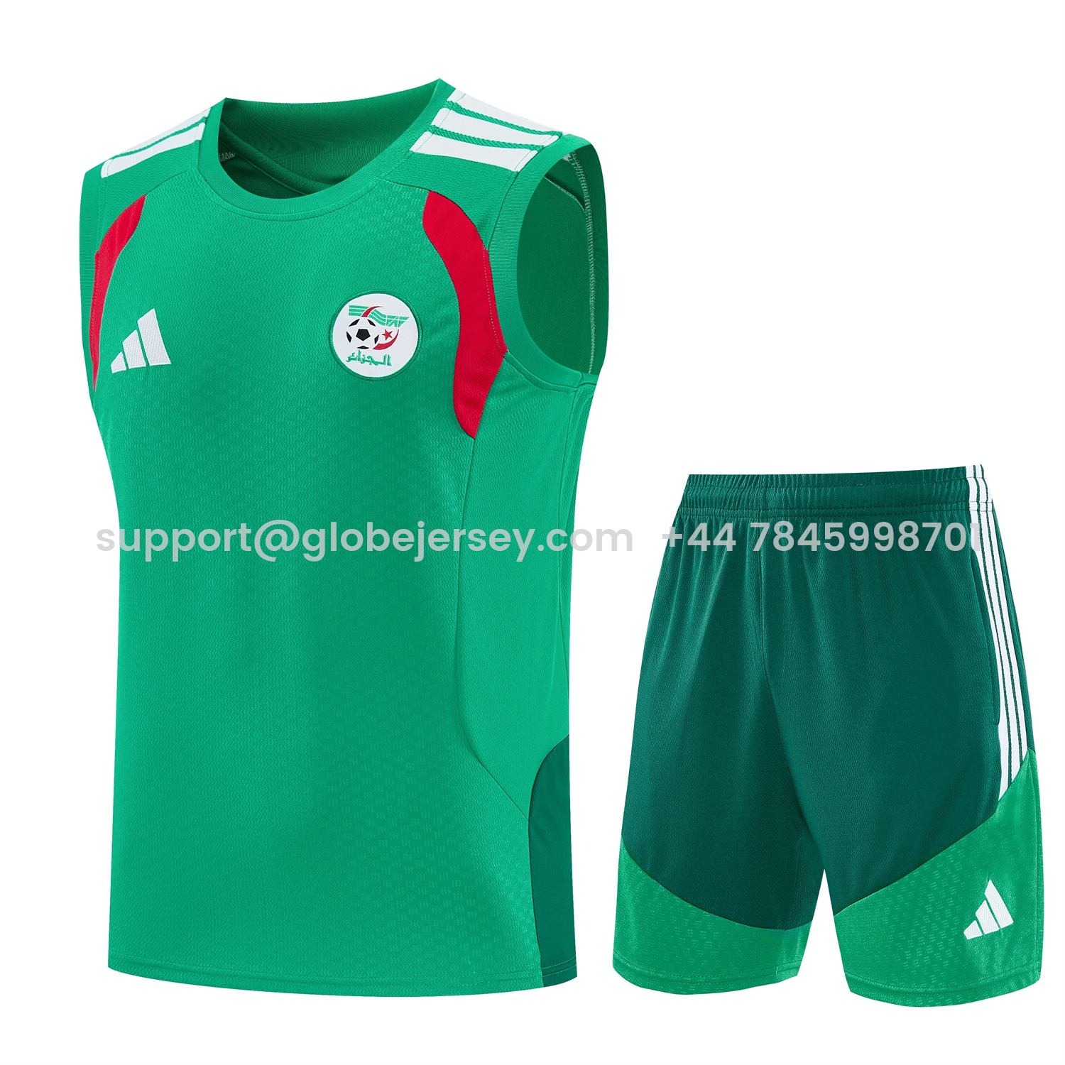 Algeria 2026 Vest Training Set - Green Vest and Shorts