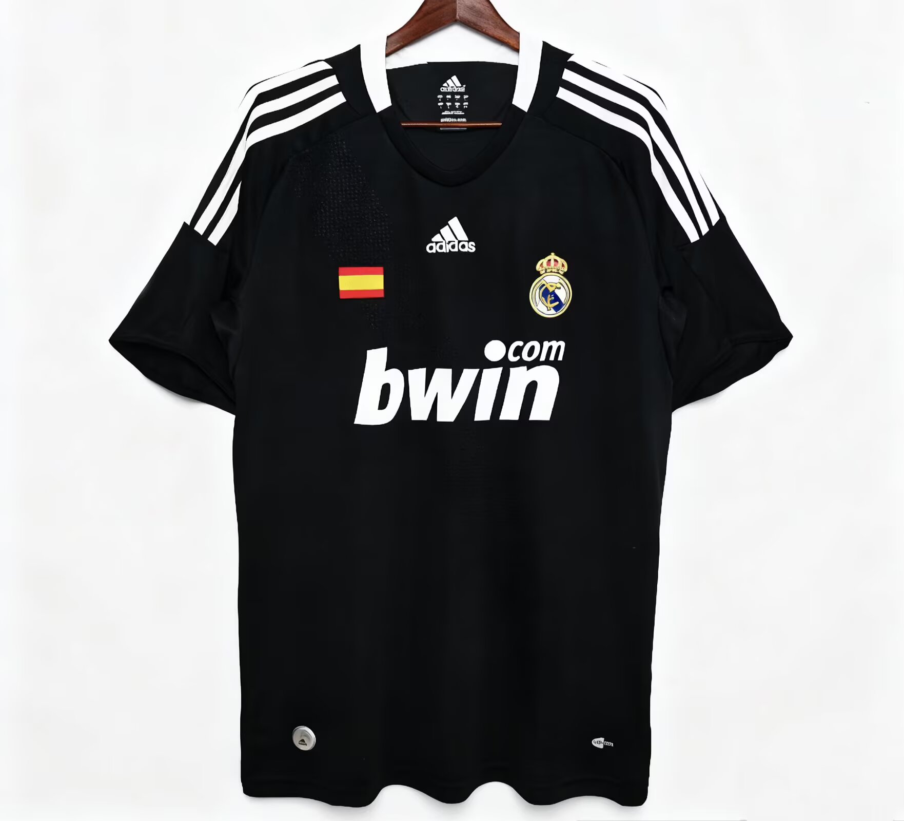 08-09 Real Madrid away black retro jersey
