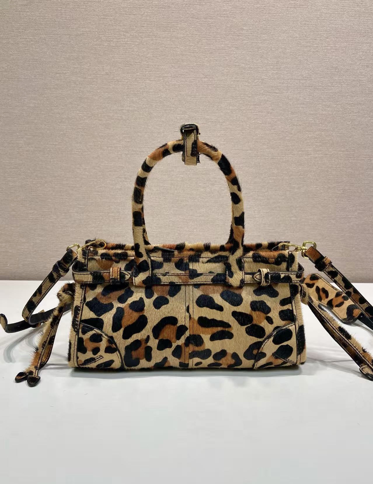 Prada Bonnie Mini Handbag Leopard