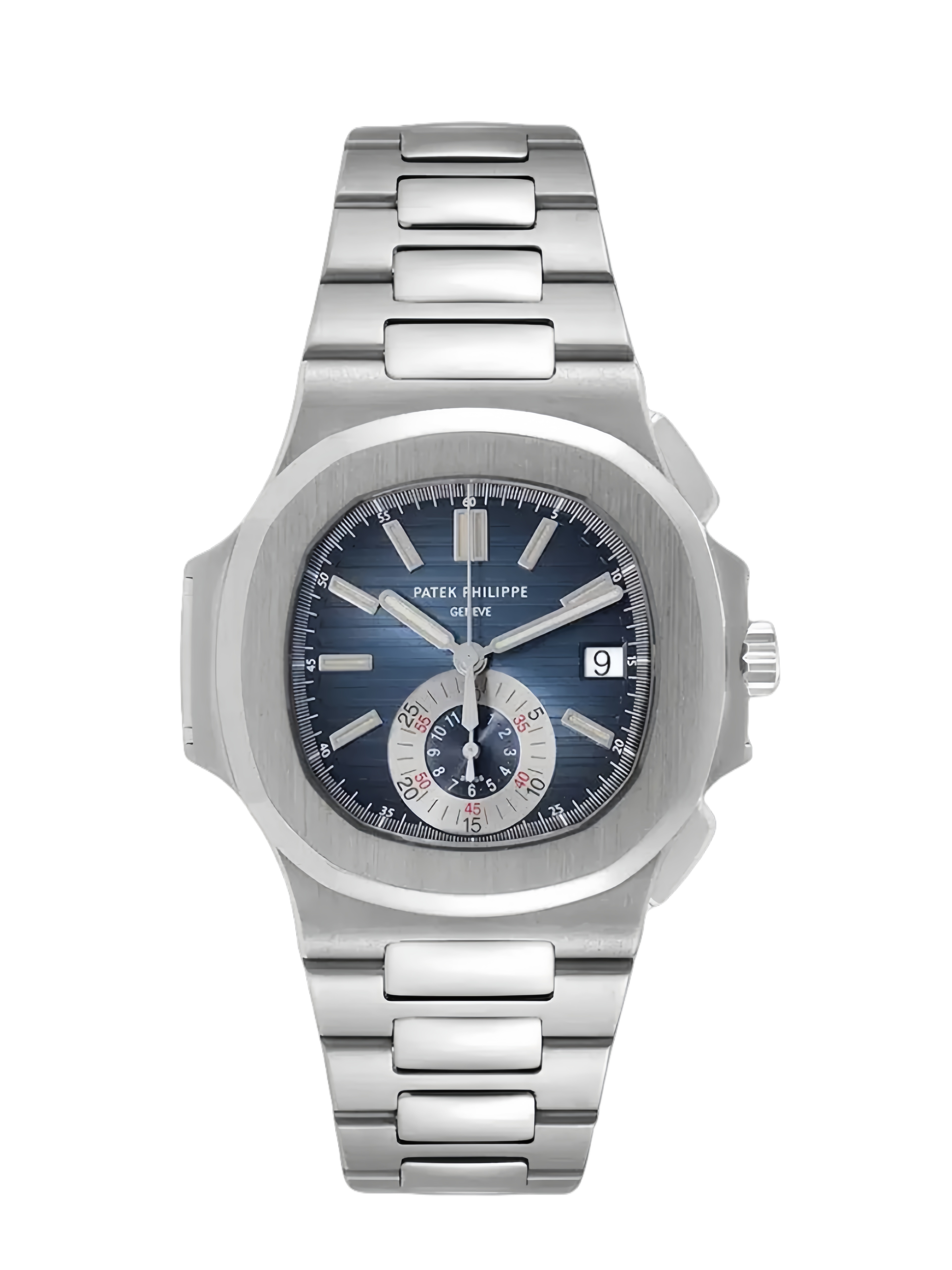 【Super Clone】Patek Philippe Nautilus Chronograph Stainless Steel Blue Dial 5980 1A 001