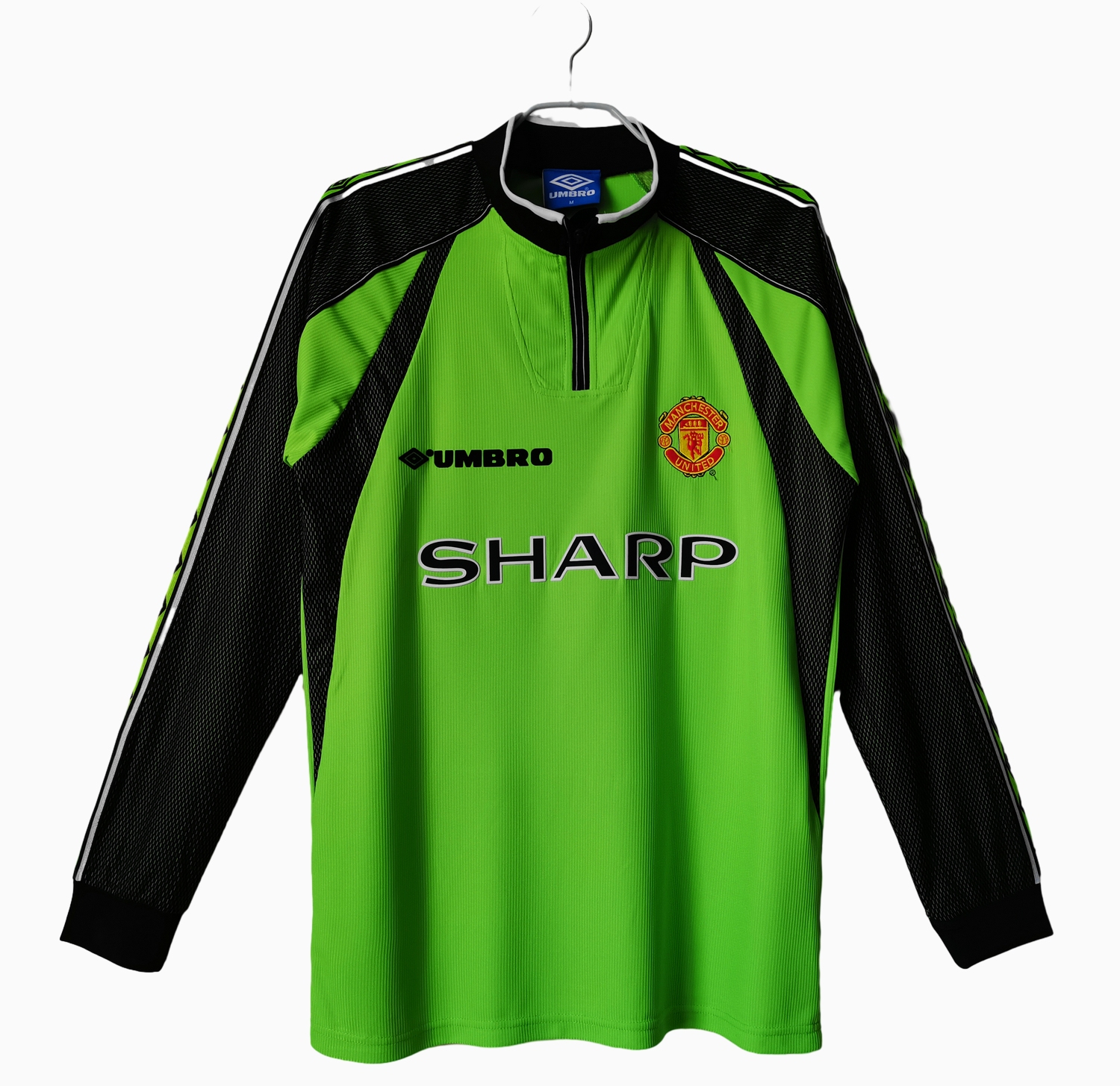 Retro Manchester United 98-99 Green Goalkeeper Long Sleeve Jersey