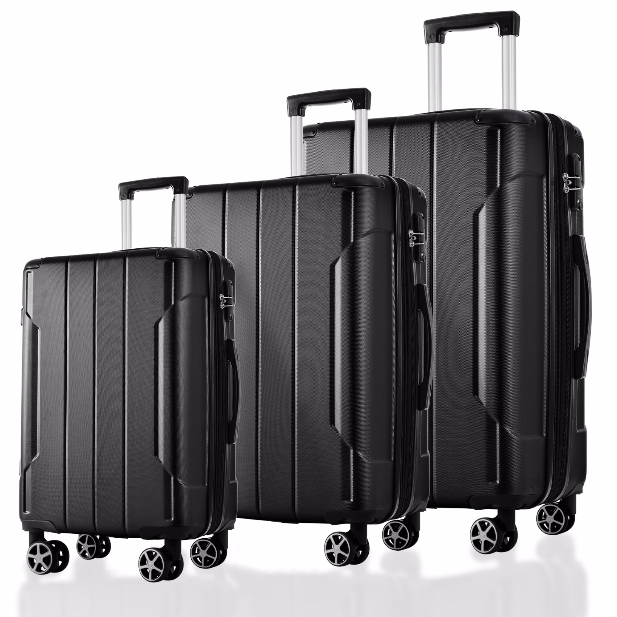 Luggage Sets 3 Piece, Expandable Hard shell ABS Suitcases with Double Spinner, Travel luggage Set